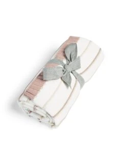 Mamas & Papas Blanket Knitted - Pink Stripe