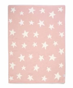 Mamas & Papas Chenille Blanket - Pink Star -Baby Product mamas papas blankets chenille blanket pink star 28460392317088