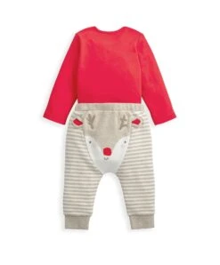 Mamas & Papas Christmas Bodysuit & Reindeer Legging Set