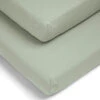 Mamas & Papas Cotton Essentials Cotbed Fitted Sheets (2 Pack) - Sage 2 Mamas & Papas Cotton Essentials Cotbed Fitted Sheets (2 Pack) - Sage -Baby Product mamas papas cotton essentials cotbed fitted sheets 2 pack sage 50310550225237