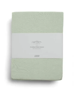 Mamas & Papas Cotton Essentials Cotbed Fitted Sheets (2 Pack) - Sage -Baby Product mamas papas cotton essentials cotbed fitted sheets 2 pack sage 50310550290773