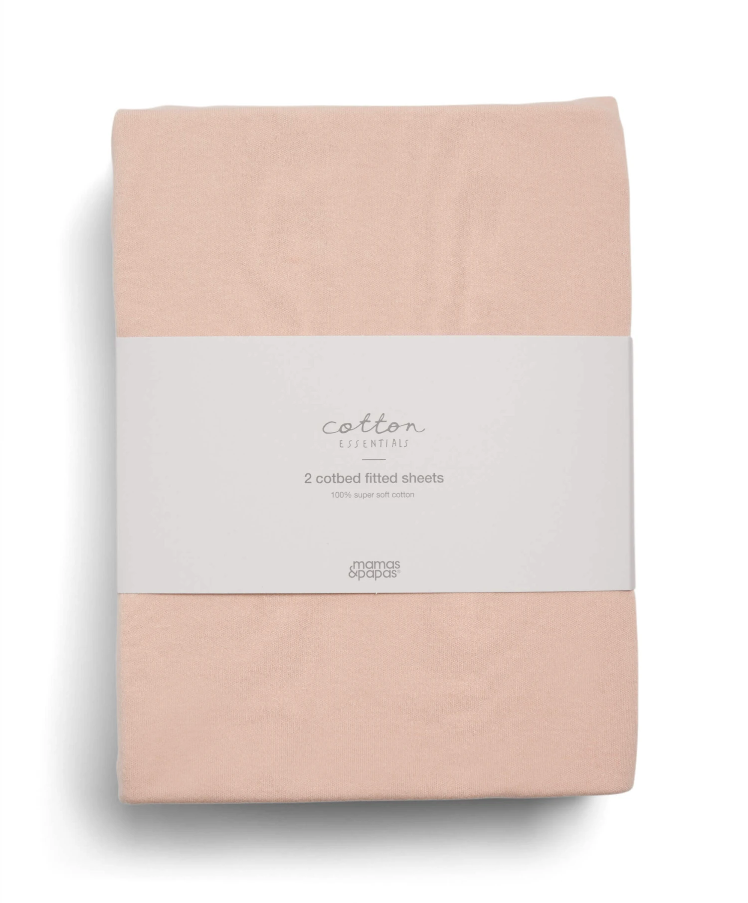 Mamas & Papas Cotton Essentials Cotbed Fitted Sheets (2 Pack) - Terracotta 5 Mamas & Papas Cotton Essentials Cotbed Fitted Sheets (2 Pack) - Terracotta - Image 3