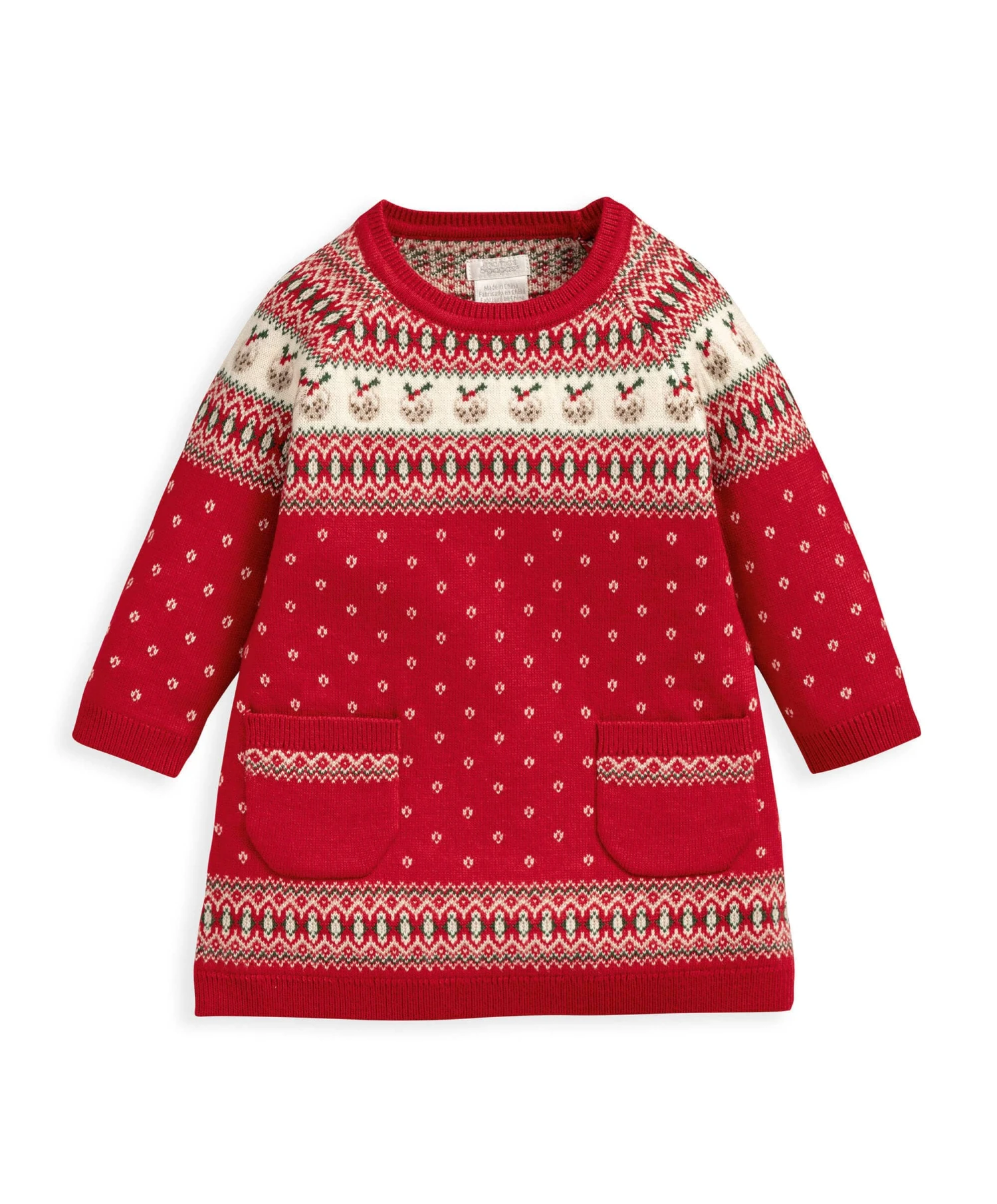 Mamas & Papas Fairisle Dress 4 Mamas & Papas Fairisle Dress - Image 2