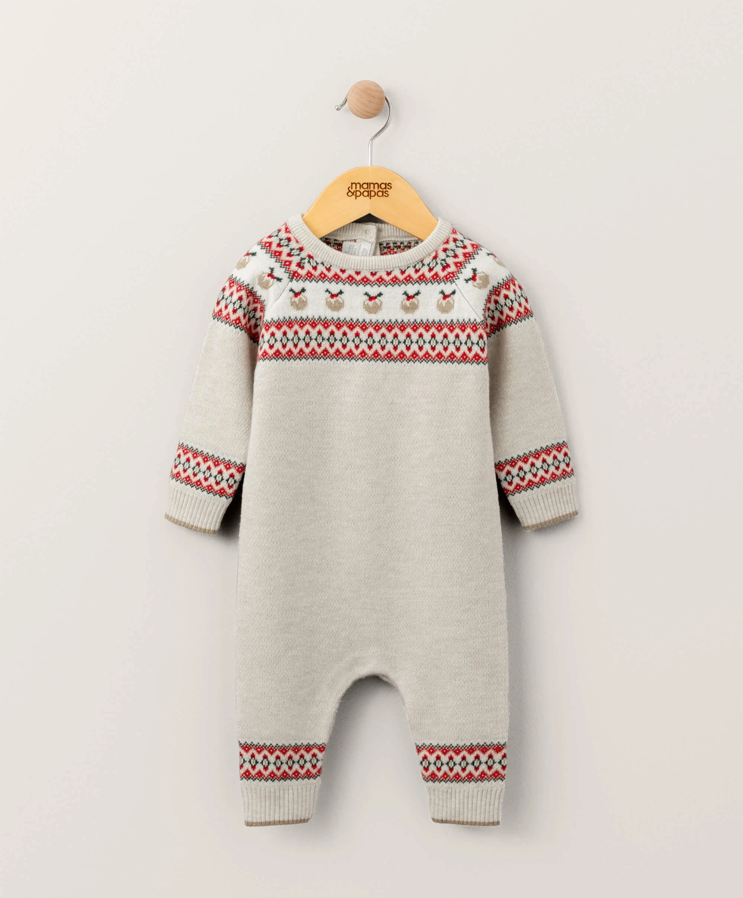 Mamas & Papas Fairisle Knitted Christmas Romper 3 Mamas & Papas Fairisle Knitted Christmas Romper