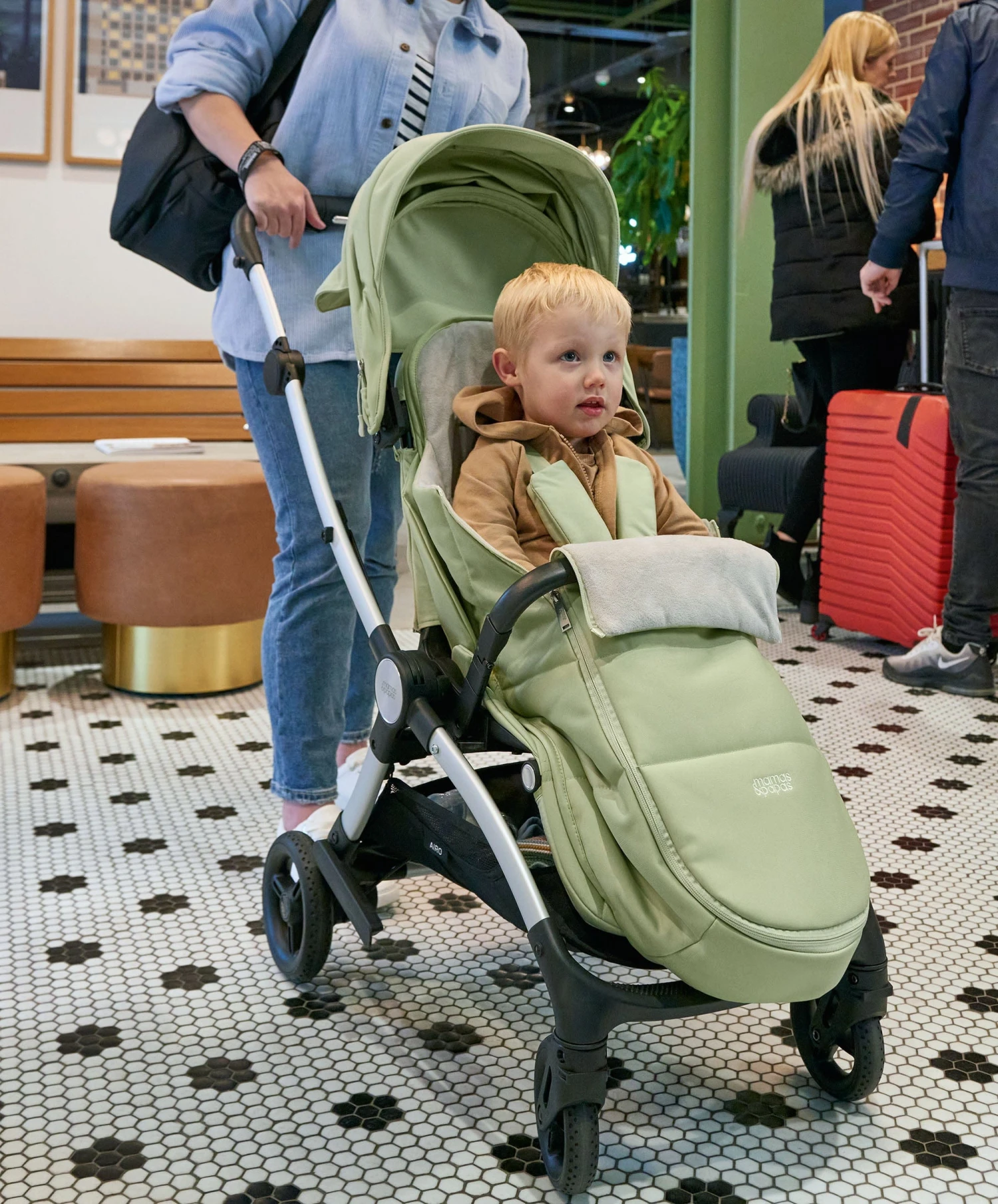 Mamas & Papas Airo Pushchair Footmuff - Eucalyptus 6 Mamas & Papas Airo Pushchair Footmuff - Eucalyptus - Image 4