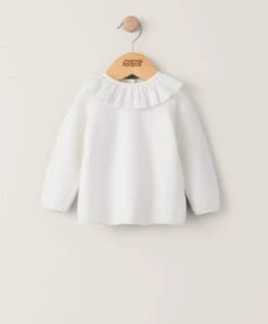 Mamas & Papas Frill Collar Jumper - Cream