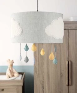 Mamas & Papas Dream Upon A Cloud Lampshade - Grey/White