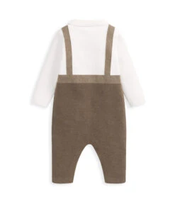 Mamas & Papas Mock Knit Romper - Dark Oatmeal 7 Mamas & Papas Mock Knit Romper - Dark Oatmeal -Baby Product mamas papas mock knit romper dark oatmeal 50306314174805