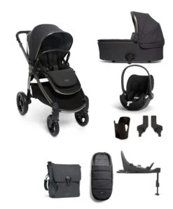 Mamas & Papas Ocarro 8 Piece Bundle With Cybex Cloud T Car Seat And Base In Onyx