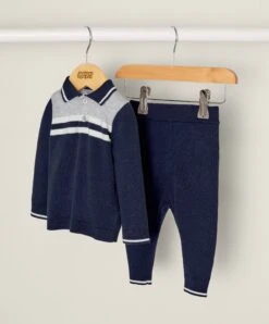 Mamas & Papas Navy Knit Outfit Set