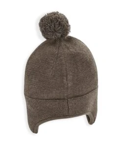 Mamas & Papas Pom Knitted Hat - Chocolate Brown -Baby Product mamas papas pom knitted hat chocolate brown 50293798240597