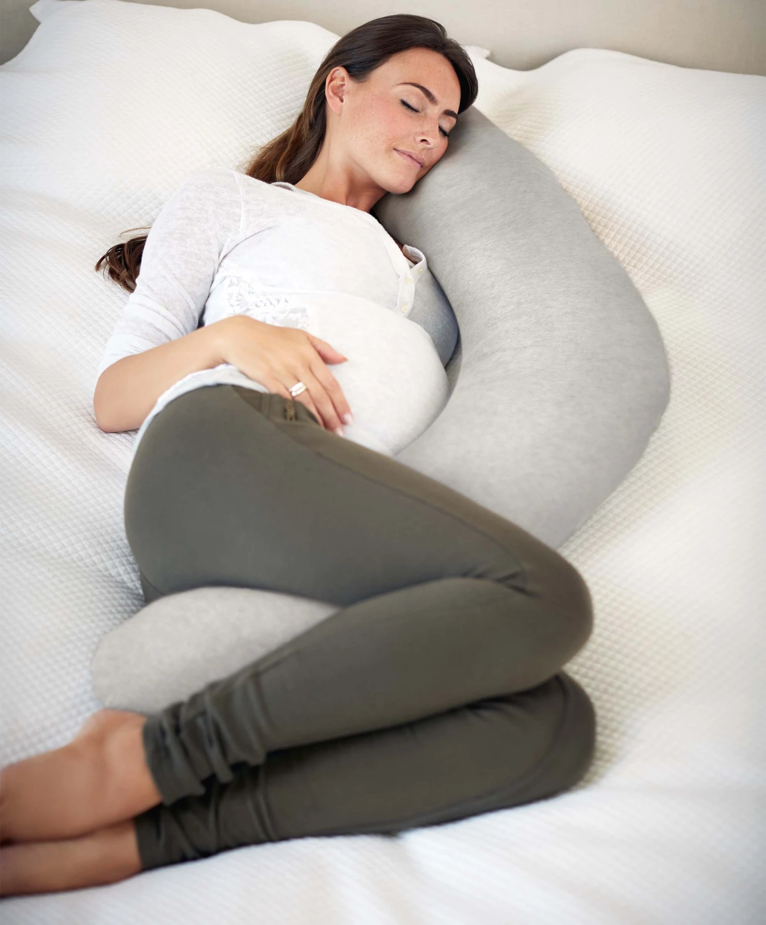 Mamas & Papas Pregnancy & Nursing Pillow - Soft Grey 3 Mamas & Papas Pregnancy & Nursing Pillow - Soft Grey