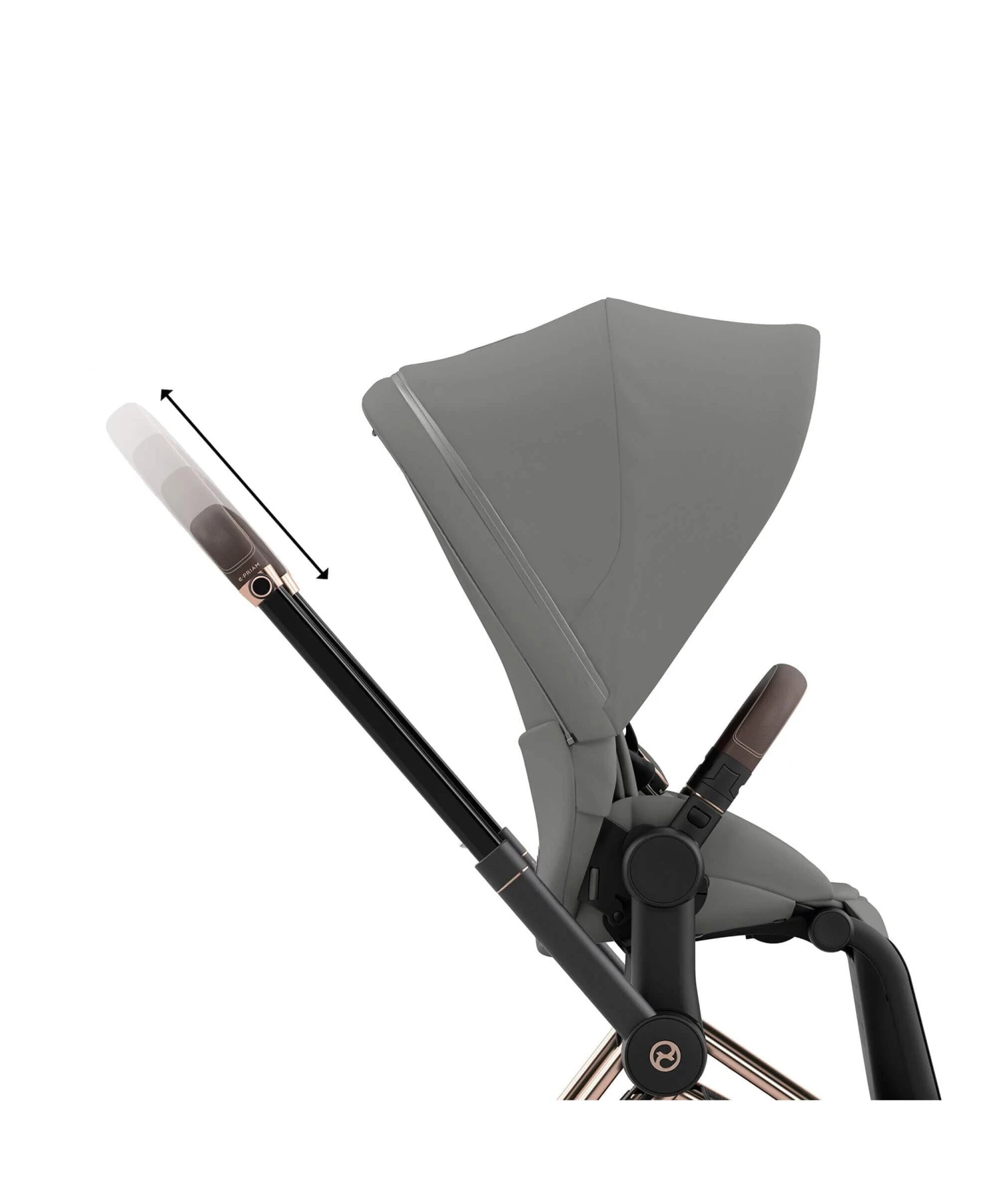 Mamas & Papas Cybex EPriam 3 Piece Complete Pushchair Bundle - Rose Gold / Sepia Black 10 Mamas & Papas Cybex EPriam 3 Piece Complete Pushchair Bundle - Rose Gold / Sepia Black - Image 8