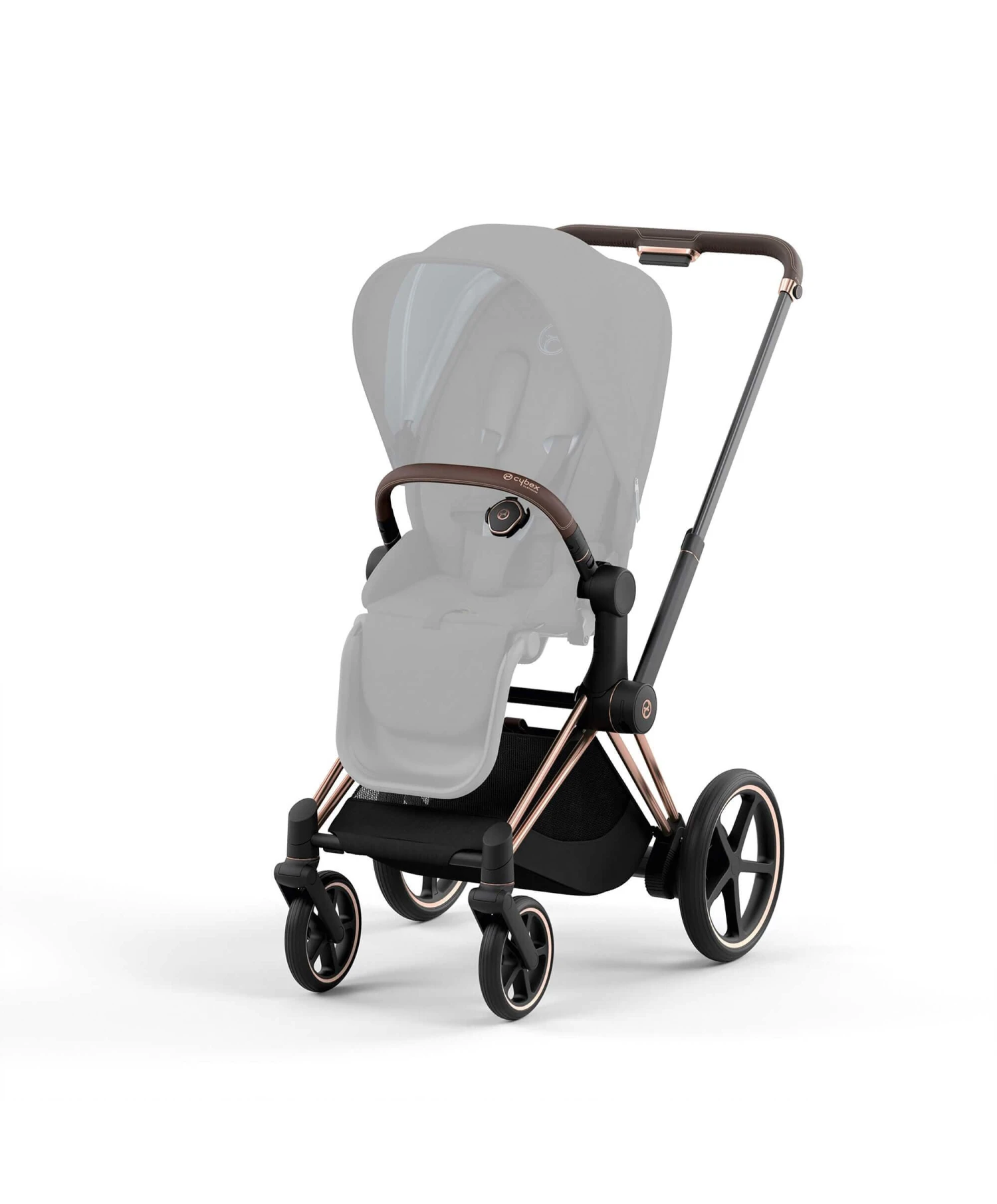 Mamas & Papas Cybex EPriam 3 Piece Complete Pushchair Bundle - Rose Gold / Sepia Black 4 Mamas & Papas Cybex EPriam 3 Piece Complete Pushchair Bundle - Rose Gold / Sepia Black - Image 2