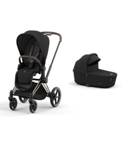 Mamas & Papas Cybex Priam 3 Piece Complete Pushchair Bundle - Rose Gold / Sepia Black