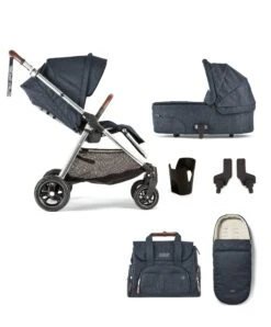 Mamas & Papas Flip XT³ Pushchair Bundle (6 Pieces) - Navy Flannel