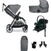Mamas & Papas Flip XT² Pushchair Bundle With Cybex Aton B2 Car Seat & Base (6 Pieces) - Fossil Grey