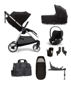 Mamas & Papas FlipXT2 8 Piece Complete Bundle With Cloud T Car Seat And Base - Black