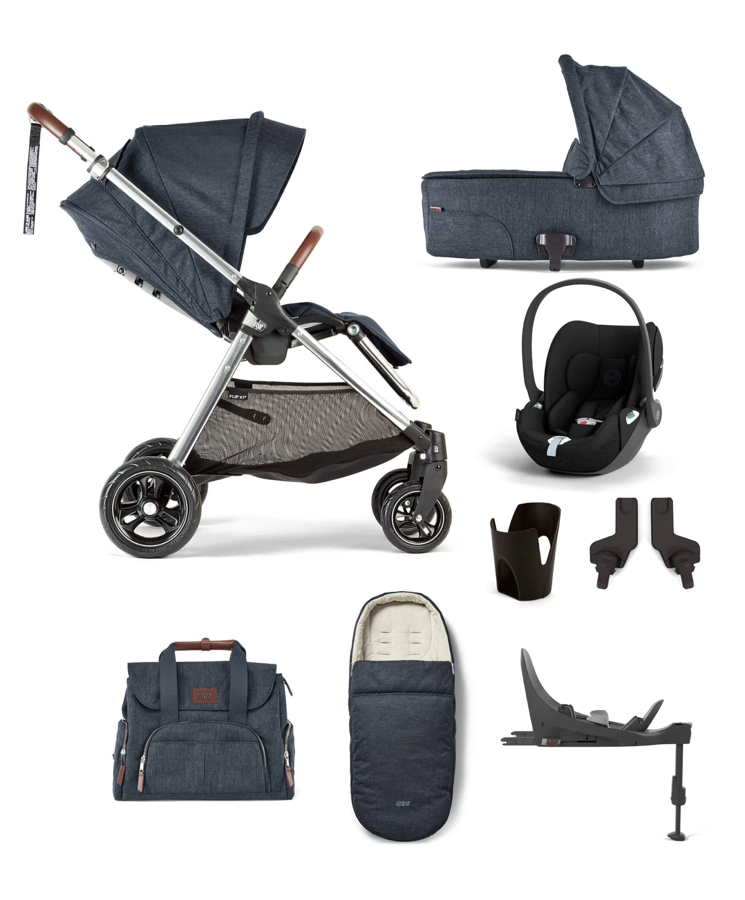 Mamas & Papas FlipXT3 8 Piece Complete Bundle Including Cloud T Car Seat And Base In Navy Flannel 3 Mamas & Papas FlipXT3 8 Piece Complete Bundle Including Cloud T Car Seat And Base In Navy Flannel