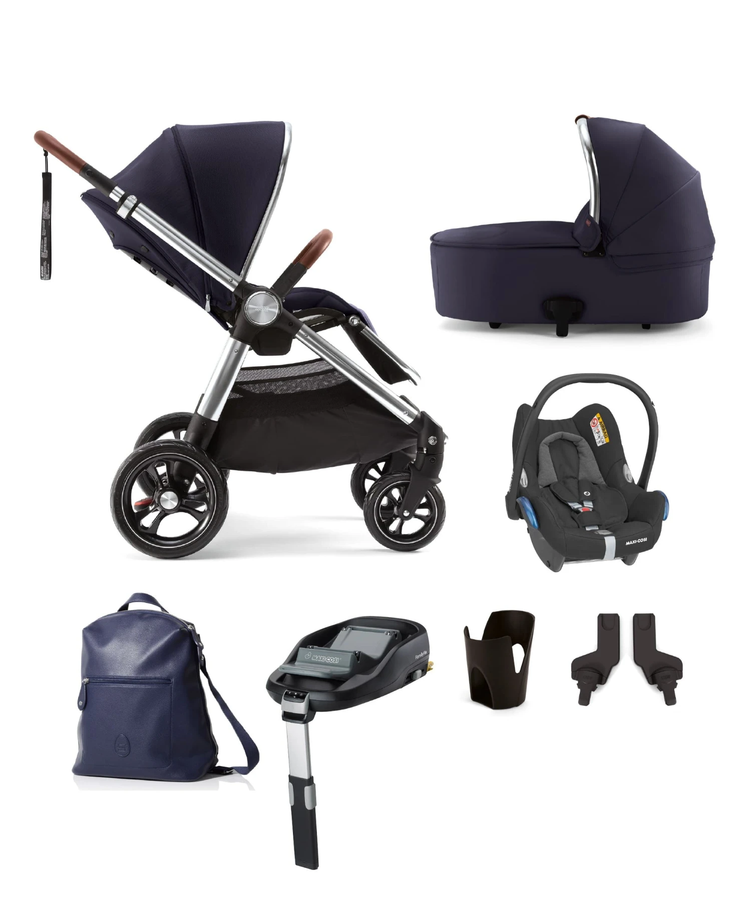 Mamas & Papas Ocarro 7 Piece Bundle With Pacapod Changing Bag - Navy 3 Mamas & Papas Ocarro 7 Piece Bundle With Pacapod Changing Bag - Navy