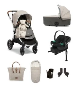 Mamas & Papas Ocarro Pushchair Bundle With Aton B2 Car Seat & Base (8 Pieces) - Heritage