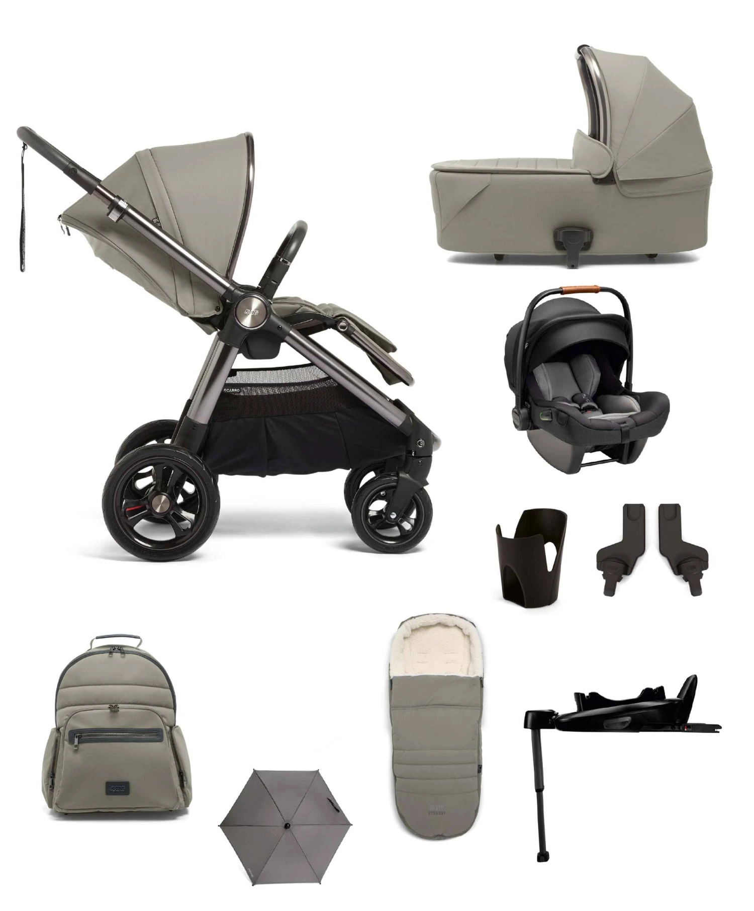 Mamas & Papas Ocarro Pushchair 9 Piece Complete Bundle Inc. Nuna Pipa Next I-Size Car Seat - Everest 3 Mamas & Papas Ocarro Pushchair 9 Piece Complete Bundle Inc. Nuna Pipa Next I-Size Car Seat - Everest