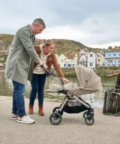 Mamas & Papas Strada Pushchair Bundle With Cloud T Car Seat & Base (8 Pieces) - Pebble -Baby Product mamas papas pushchairs strada 8 piece complete bundle including cloud t car seat and base in pebble 49681463804245