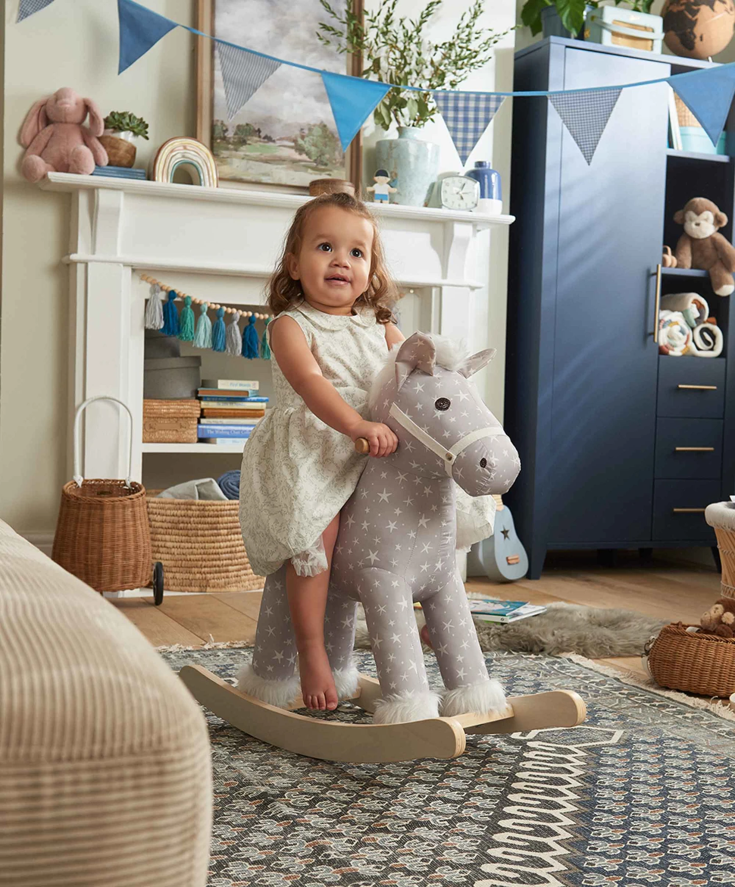 Mamas & Papas Rocking Horse - Star - Grey/White 3 Mamas & Papas Rocking Horse - Star - Grey/White