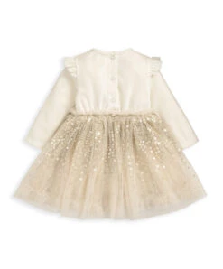Mamas & Papas Sequin Ballerina Dress - Cream -Baby Product mamas papas sequin ballerina dress cream 50857294561621