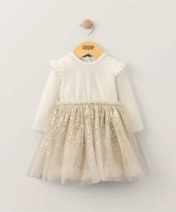 Mamas & Papas Sequin Ballerina Dress - Cream -Baby Product mamas papas sequin ballerina dress cream 50857294594389