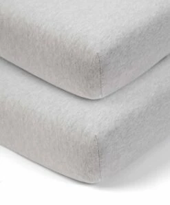 Mamas & Papas Cotbed Fitted Sheets (2 Pack) - Grey Marl