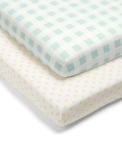 Mamas & Papas Laura Ashley 2 Pack Fitted Sheets In Gingham -Baby Product mamas papas sheets laura ashley 2 pack fitted sheets in gingham 49183448957269