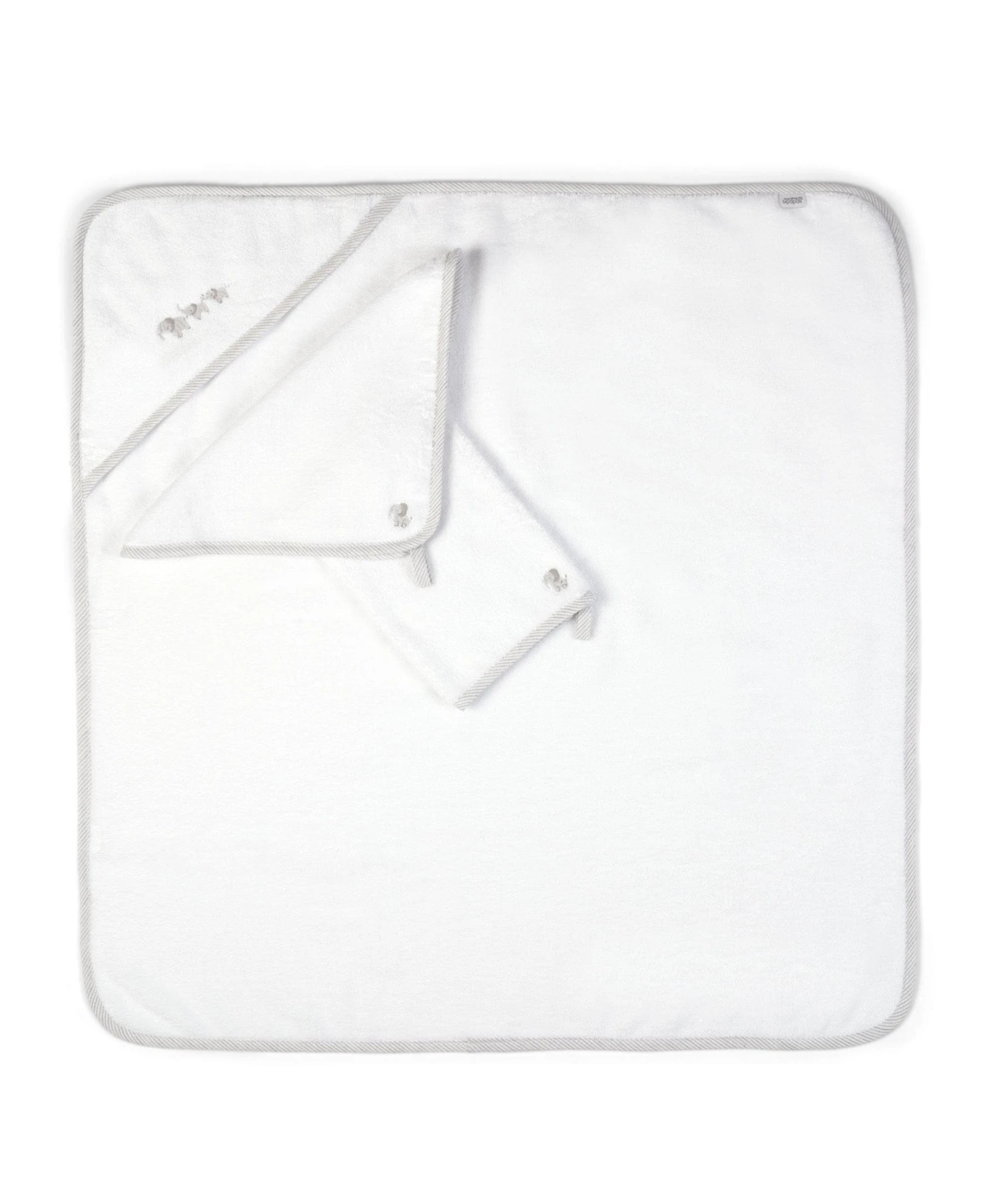 Mamas & Papas Elephant Print Baby Towelling Set (Pack Of 3) 4 Mamas & Papas Elephant Print Baby Towelling Set (Pack Of 3) - Image 2