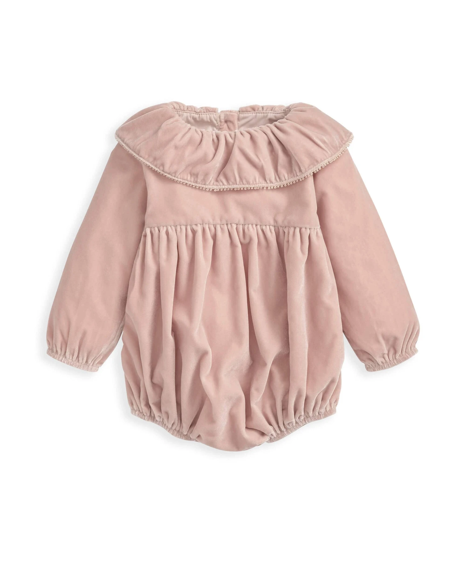 Mamas & Papas Velvet Romper - Pink 7 Mamas & Papas Velvet Romper - Pink - Image 5