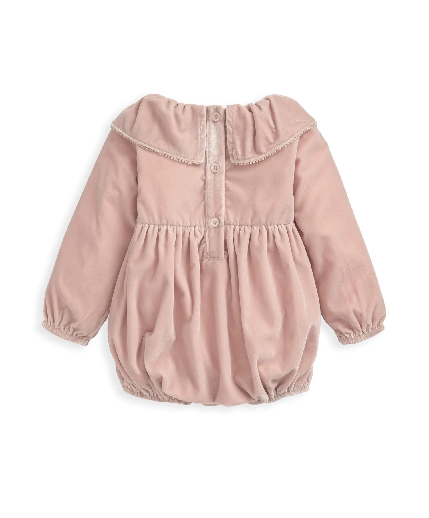 Mamas & Papas Velvet Romper - Pink 8 Mamas & Papas Velvet Romper - Pink - Image 6