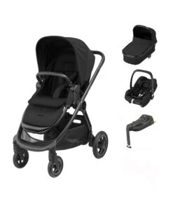 Maxi-Cosi Adorra² Luxe Pushchair Bundle With CabrioFix I-Size (4 Pieces) - Twillic Black