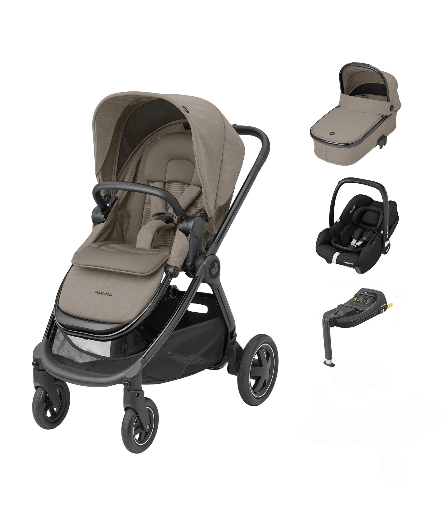 Maxi-Cosi Adorra² Luxe Pushchair Bundle With CabrioFix I-Size (4 Pieces) - Twillic Truffle 3 Maxi-Cosi Adorra² Luxe Pushchair Bundle With CabrioFix I-Size (4 Pieces) - Twillic Truffle