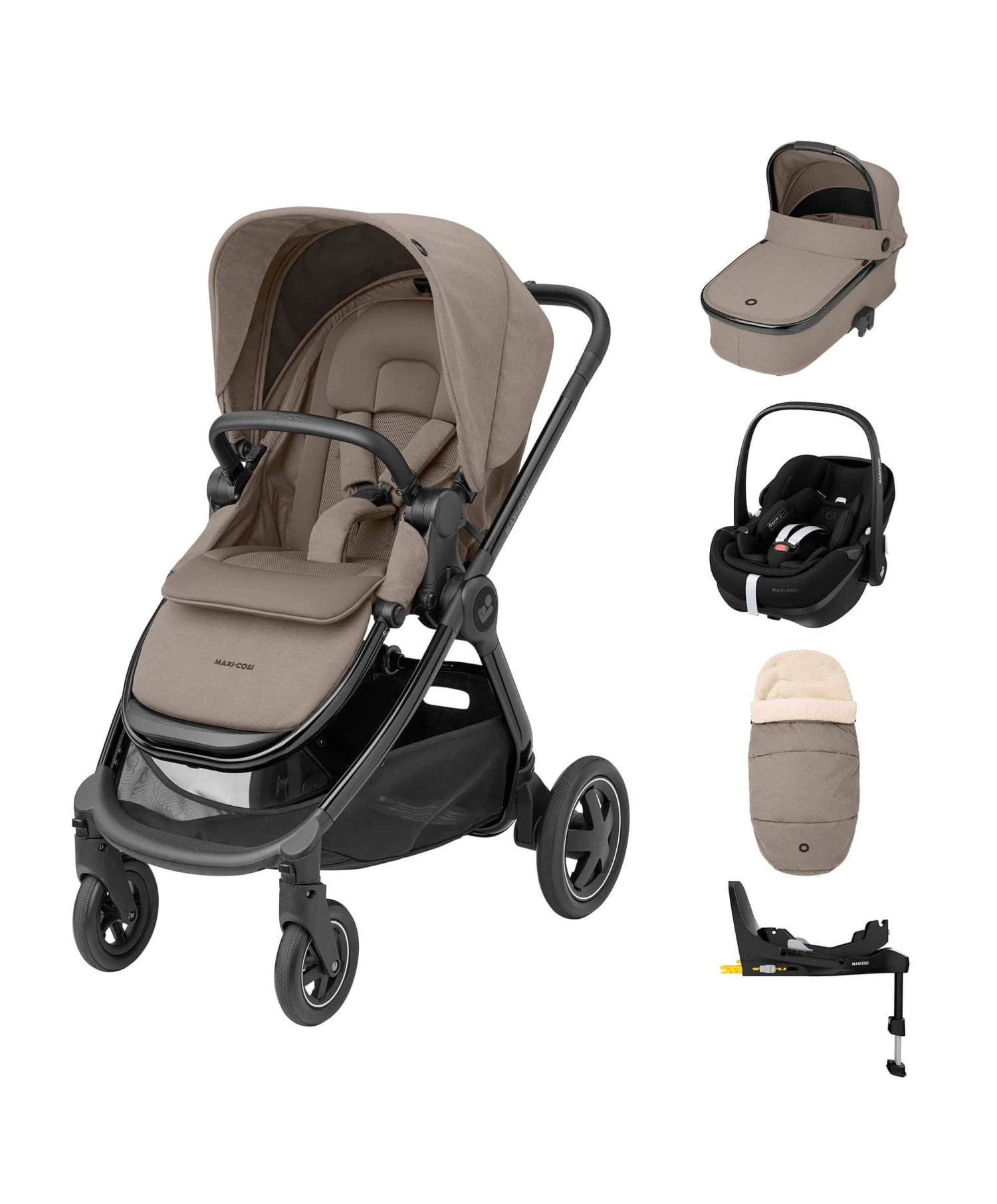 Maxi-Cosi Adorra² Luxe Pushchair Bundle With Pebble 360 Pro (5 Pieces) - Twillic Truffle 3 Maxi-Cosi Adorra² Luxe Pushchair Bundle With Pebble 360 Pro (5 Pieces) - Twillic Truffle