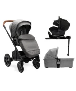 Nuna MIXX Next Generation 8 Piece Bundle Inc ARRA Next Car Seat - Granite