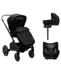 NunaMIXX Next Generation 8 Piece Bundle Inc CARI Next And TODL Next Car Seats - Caviar