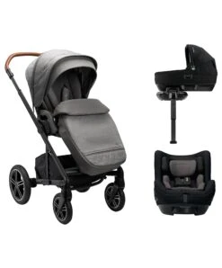 Nuna MIXX Next Generation 8 Piece Bundle Inc CARI Next And TODL Next Car Seats - Granite