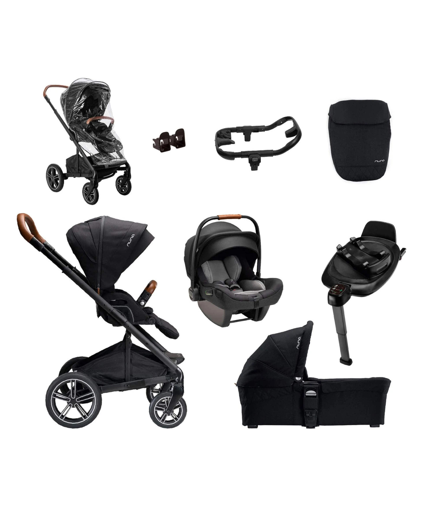 Nuna MIXX Next Generation 9 Piece Bundle Inc PIPA Next Car Seat - Caviar 3 Nuna MIXX Next Generation 9 Piece Bundle Inc PIPA Next Car Seat - Caviar