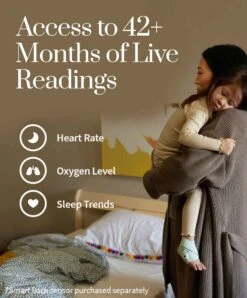 Owlet&trade; Smart Sock Plus V3 Baby Monitor - Mint Green -Baby Product owlet baby monitors owlet trade smart sock plus v3 monitor mint green 31005223157920