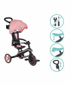 Globber Explorer Foldable 4-in-1 Trike - Pastel Pink -Baby Product plum play globber explorer foldable 4 in 1 trike pastel pink 51674715128149