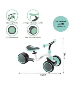 Globber Learning Bike - Mint -Baby Product plum play globber learning bike mint 51674802323797