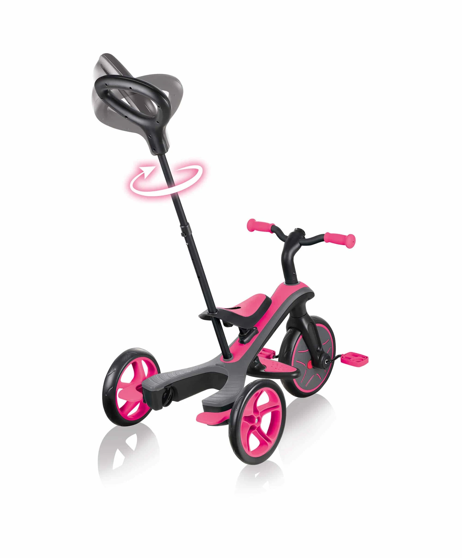 Globber Explorer 4 In 1 Trike - Fuchsia Pink 10 Globber Explorer 4 In 1 Trike - Fuchsia Pink - Image 8