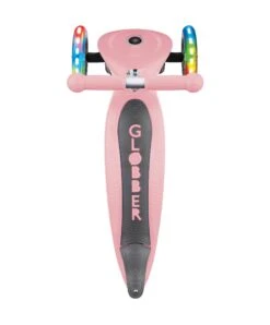 Globber Go Up Foldable Lights Scooter - Pastel Pink -Baby Product plum play outdoor play globber go up foldable lights scooter pastel pink 50032129081685