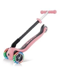 Globber Go Up Foldable Lights Scooter - Pastel Pink -Baby Product plum play outdoor play globber go up foldable lights scooter pastel pink 50032129147221