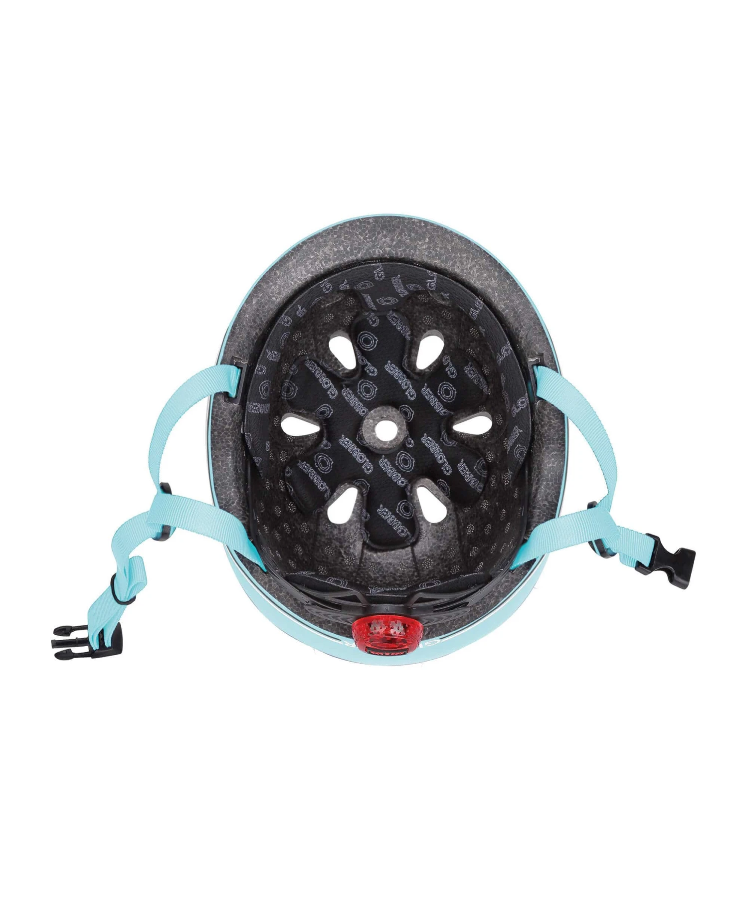 Globber GO-UP Lights Helmet - Pastel Blue 8 Globber GO-UP Lights Helmet - Pastel Blue - Image 6