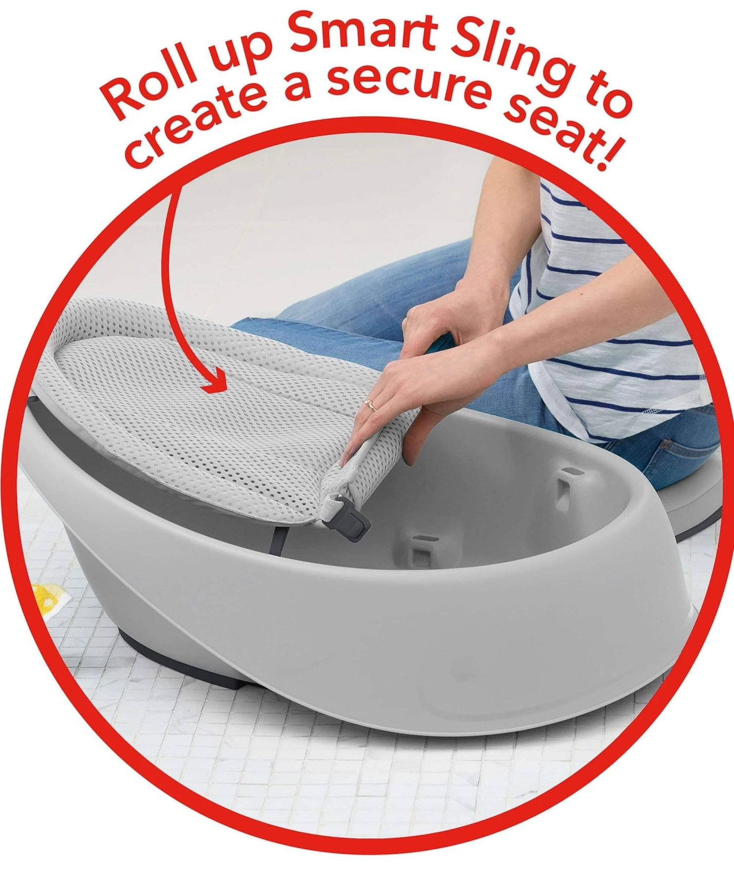 Skip Hop Moby 3 Stage Baby Bath - Grey 11 Skip Hop Moby 3 Stage Baby Bath - Grey - Image 9